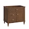 James Martin Vanities 36'' Single Vanity, Mid-Century Walnut w/ 3 CM Arctic Fall Solid Surface Top 424-V36-WLT-3AF - alternate 6